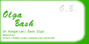 olga bash business card